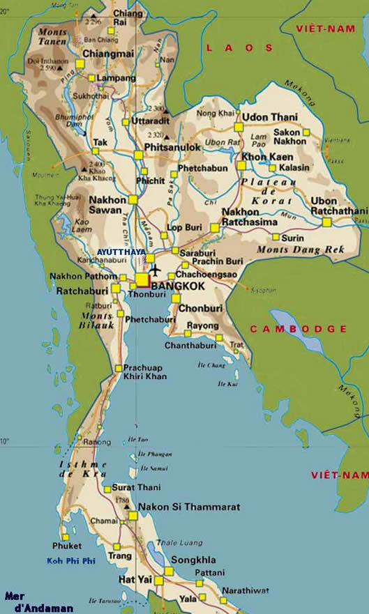 tayland haritalari